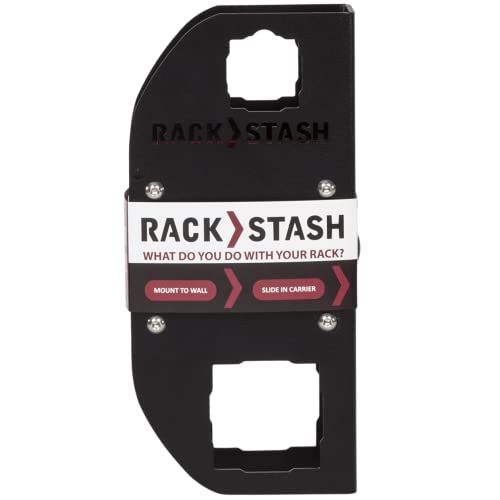 Rack Stash Vertical Wall Mounted 2″ Hanging Hitch Storage by 1UP USA | Garage Organization, Bicycle, Ski, Cargo Carrier, (Quick Install, USA Made), Industrial Grade Powder Coated Steel, Holds 90lbs