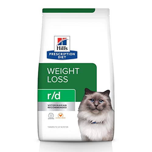 Hill’s Prescription Diet r/d Weight Reduction Chicken Flavor Dry Cat Food, Veterinary Diet, 8.5 lb. Bag