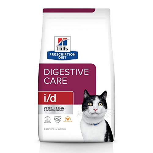 Hill’s Prescription Diet i/d Digestive Care Chicken Flavor Dry Cat Food, Veterinary Diet, 8.5 lb. Bag