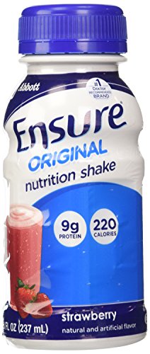Ensure Nutrition Shake Strawberry 6/8 fl oz Bottle. Pack of 4