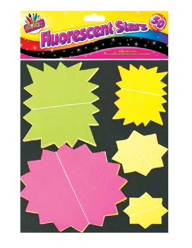 ARTBOX Fluorescent Stars – Assorted Colours (Pack of 50), 6221/48