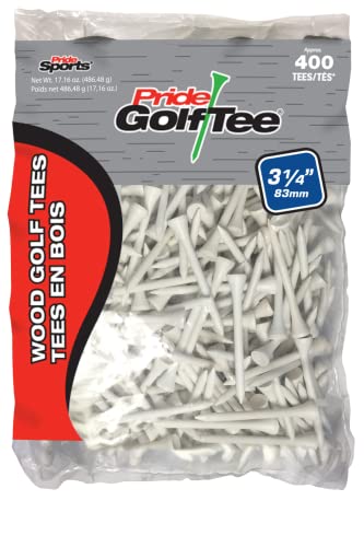 Pride (PG3440075) Golf Deluxe Tee (3-1/4 Inch, White) – 400 Count