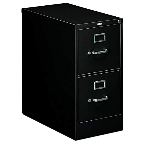Hon 310 Series Vertical File With Lock – 15 X 26.5 X 29 – Metal – 2 X File Drawer[s] – Letter – Security Lock, Rust Resistant, Ball-bearing Suspension, Label Holder – Black