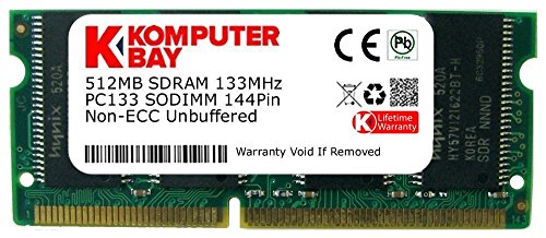 KOMPUTERBAY 512MB SDRAM SODIMM (144 Pin) 133Mhz PC133 RAM for Brother Printers