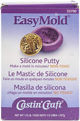 Environmental Technology Castin’Craft EasyMold Silicone Putty (½ lb Kit) 2 Part Molding Compound | Food Safe & Non-Toxic | Heat-Resistant Molds for Casting Resin & Epoxy | Mold Making in Minutes
