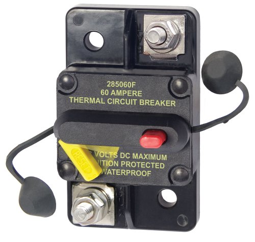 Blue Sea Systems 7184 285 Series Circuit Breaker, Surface Mount, 60 Amp, 48V DC