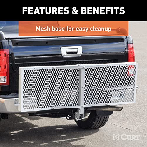 CURT 18100 60 x 20-Inch Aluminum Tray Hitch Cargo Carrier, 500 lbs Capacity, 2-in Folding Shank | The Storepaperoomates Retail Market - Fast Affordable Shopping