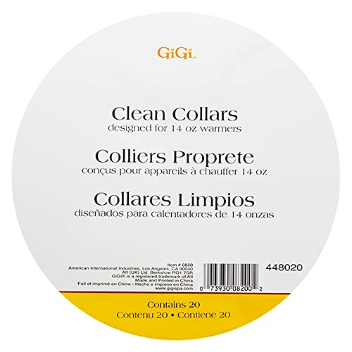 GiGi Clean Collars for 14-Ounce Wax Warmers, 20 Pieces