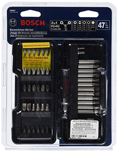 Bosch T4047 Screwdriver Bit Set, 47 Piece (Discontinued by Manufacturer)