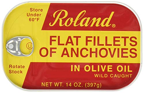Roland Wild Caught Flat Fillets of Anchovies in Olive Oil 14 oz