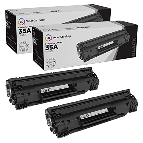 LD Products Compatible Toner Cartridge Replacements for HP 35A (Black, 2-Pack) for use in LaserJet: P1002, P1005, P1006, P1007 & P1008