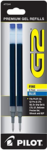 PILOT G2 Gel Ink Refills For Rolling Ball Pens, Fine Point, Blue Ink, 2-Pack (77241) | The Storepaperoomates Retail Market - Fast Affordable Shopping