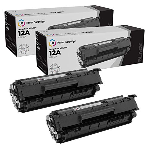 LD Compatible Toner Cartridge Replacements for HP 12A (Black, 2-Pack)