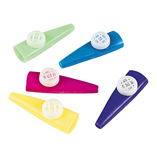 Plastic Kazoos for Kids (bulk pack of 72) Fun for classrooms, parties, giveaways and party favors