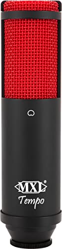 MXL TEMPO-KR Mac and PC Compatible USB 2.0 Powered Condenser Microphone – Black/Red