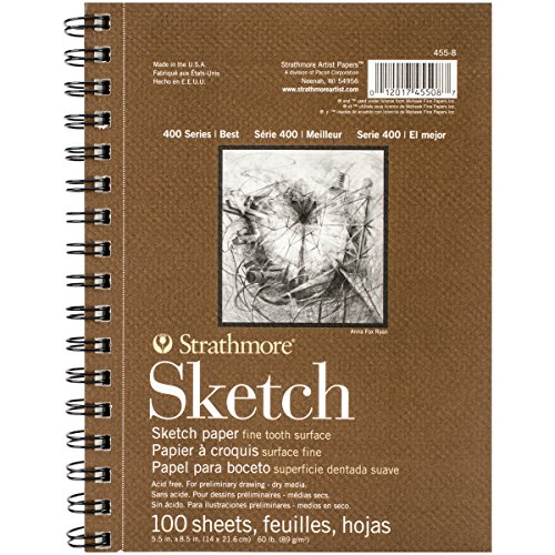 Strathmore Sketch Spiral Paper Pad 5.5″X8.5″-100 Sheets -455800