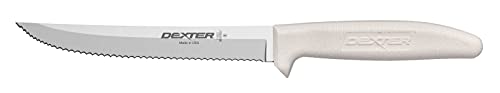 Dexter-Russell Sani-Safe S156SC-PCP 6″ White Scalloped Utility Knife with Polypropylene Handle, Model:092187133039