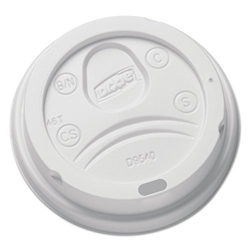 Dixie 10 oz. Dome Hot Coffee Cup Lids by GP PRO Georgia Pacific White, DL9540, 1,000 Count (100 Lids Per Sleeve, 10 Sleeves Per Case), Medium