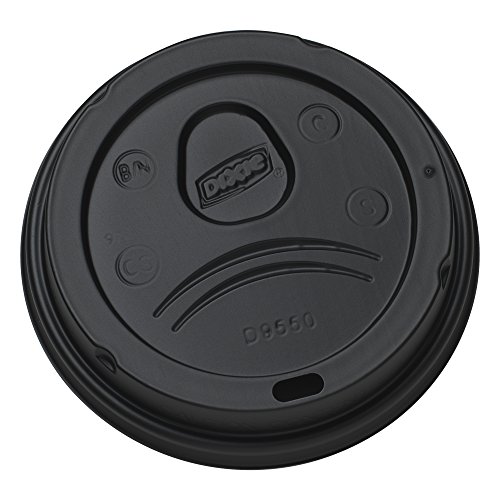 Georgia-Pacific Dixie 20 and 24 oz. Dome Hot Coffee Cup Lid by PRO , Black, D9550B, 1,000 Count (100 Lids Per Sleeve, 10 Sleeves Per Case), X-Large