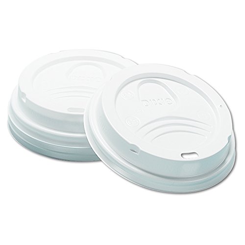 Georgia-Pacific Dixie 8 oz. Dome Hot Coffee Cup Lids by PRO Georgia Pacific White, D9538, 1,000 Count (100 Lids Per Sleeve, 10 Sleeves Per Case), Small