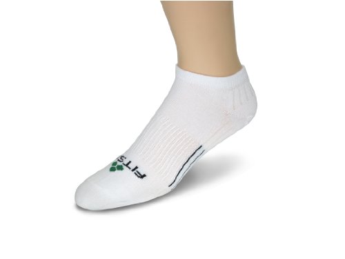 Fitsok CF2 Cushion Low Cut Sock, 3-Pack (White, Small)