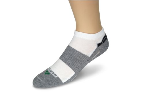 Fitsok CX3 Low Cut Sock, 3-Pack (White/Grey, Large)