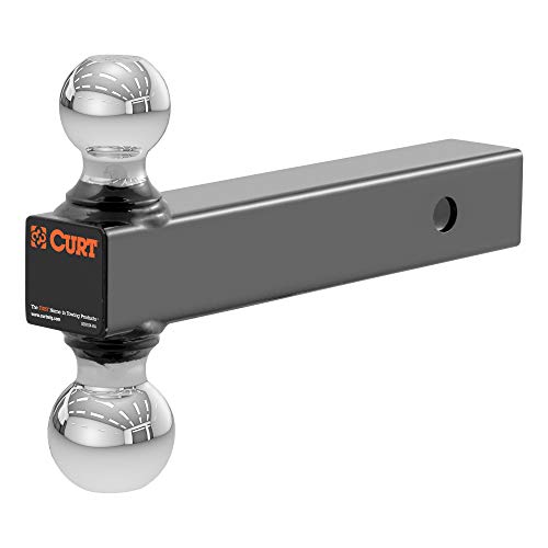 CURT 45002 Multi-Ball Trailer Hitch Ball Mount, 2, 2-5/16-Inch Balls, Fits 2-Inch Receiver, 10,000 lbs