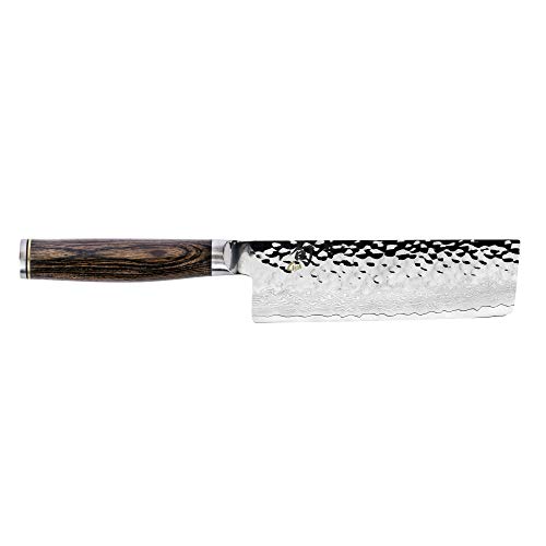Shun Cutlery Premier 5.5″, Ideal Chopping Vegetables and All-Purpose Chef, Professional Nakiri, 5.5 Inch, Handcrafted Japanese Kitchen Knife