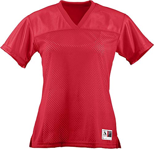Augusta Sportswear Women’s XX-Large Junior Fit Replica Football Tee, Red, XX-Large