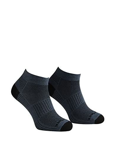 Wrightsock Coolmesh II Lo Blister Free Socks – Lightweight, Breathable Travel Socks For Women/Men,Dry, Perfect for Running, Grey, Small