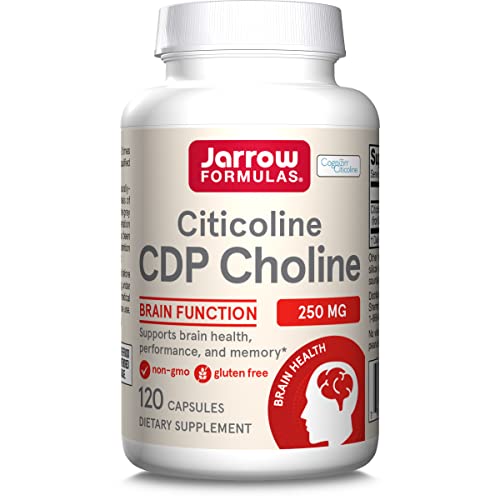 Jarrow Formulas Citicoline (CDP Choline) 250 mg – 120 Capsules – Supports Brain Health & Attention Performance – Up to 120 Servings ( Packaging May Vary )