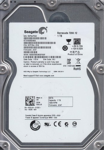 SEAGATE TECHNOLOGY, Seagate Barracuda 7200.12 ST31000524AS 1 TB Internal Hard Drive (Catalog Category: Computer Technology / Storage Components)