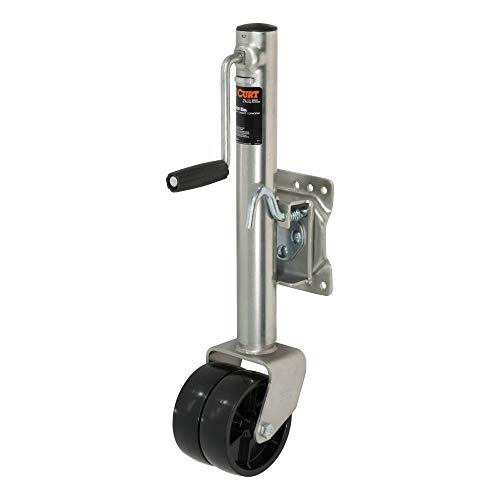 CURT 28155 Marine Boat Trailer Jack with 6-Inch Wheels, 1,500 lbs. 10-3/8 Inches Vertical Travel