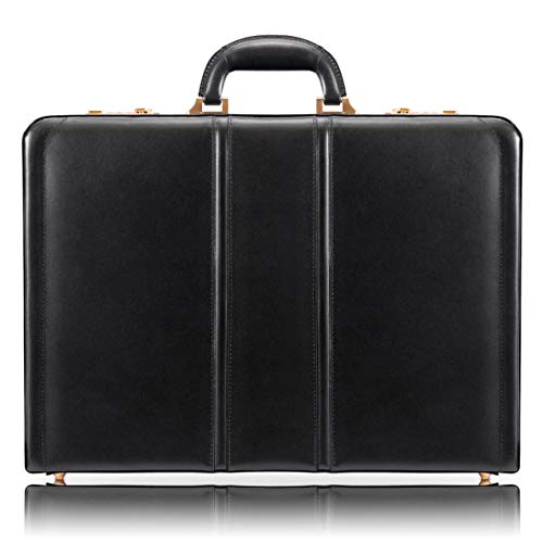 McKlein DALEY, Leather 3.5″ Laptop/ Computer & Tablet Business Briefcase Attaché Bag Case, Men Women Laptop Briefcase, Laptop Compartment bag, Tablet Pocket bag, Business Bags, Travel Cases,Black