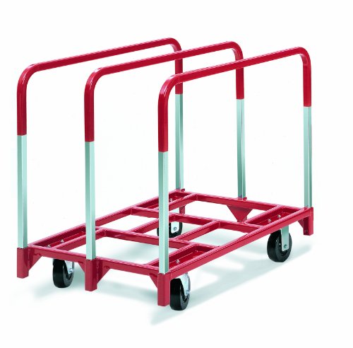 Raymond 3850 Steel Panel Mover with 3 Standard Upright and 5″ x 2″ Phenolic Casters, 2400 lbs Capacity, 41″ Length x 32″ Width x 9″ Height