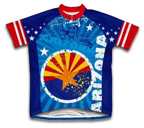 ScudoPro Arizona Short Sleeve Cycling Jersey for Youth – Size M Blue