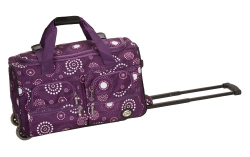Rockland Rolling Duffel Bag, Purple Pearl, 22-Inch