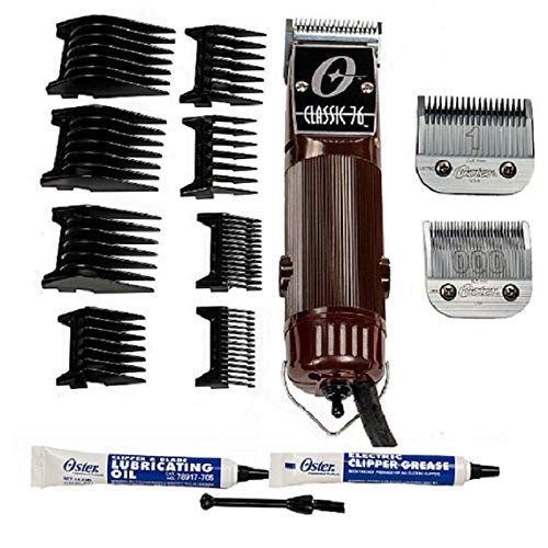 Oster Classic 76 Hair Clipper Bundle – 2 Items, Includes Pack of 8 Plastic Comb Blades