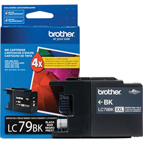Brother Printer LC-79BK Super High Yield (XXL) Cartridge Ink – Retail Packaging-Black