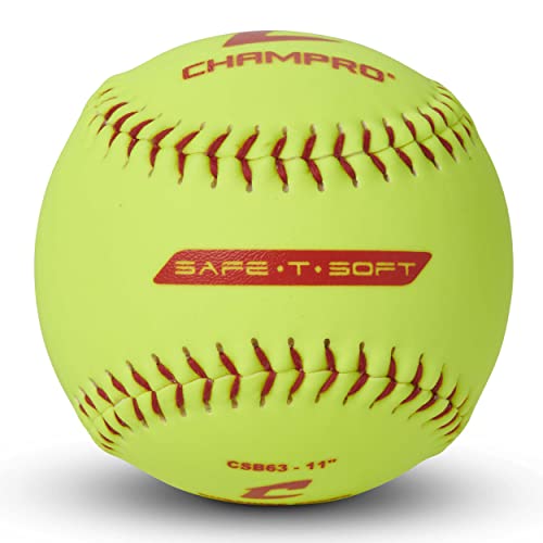 Champro Safe-T-Softball, Yellow Cover (Optic Yellow, 11-Inch)