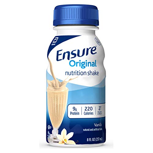 Ensure Original Nutrition Shake with 9 Grams of Protein, Meal Replacement Shakes, Vanilla, 8 fl oz, 24 Count