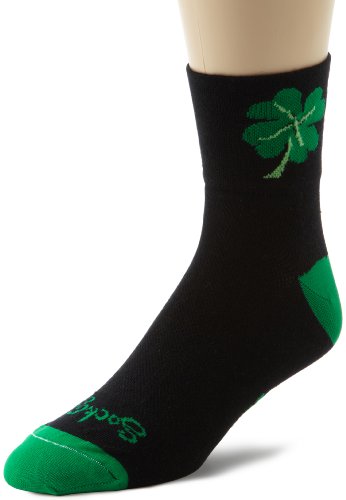 SockGuy Men’s Lucky Socks, Black, Sock Size:10-13/Shoe Size: 6-12