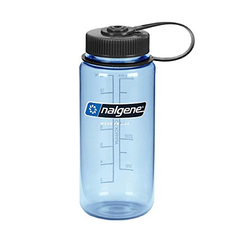 Nalgene Tritan Wide Mouth BPA-Free Water Bottle, Tuxedo Blue, 16 oz