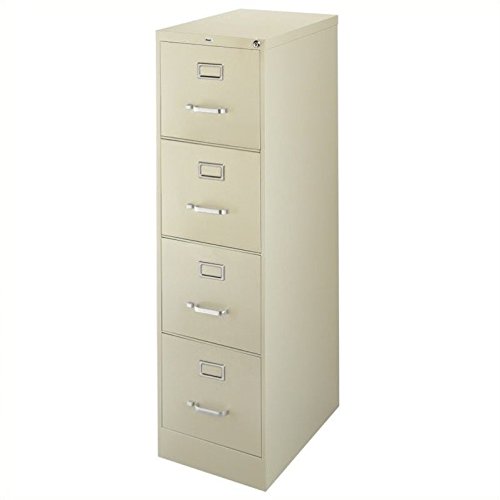 Hirsh Industries 22″ Deep Vertical File Cabinet 4-Drawer Letter Size Putty, 17891