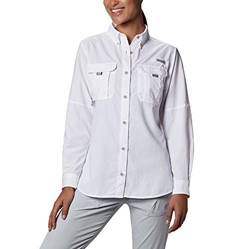 Columbia Women’s PFG Bahama™ Long Sleeve Shirt,White,Large
