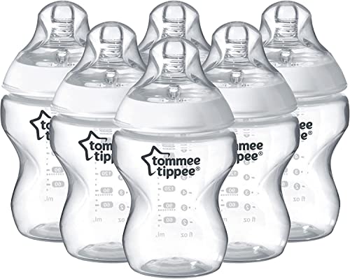 Tommee Tippee Closer to Nature 260 Ml Easivent Bpa-Free Feeding Bottles (Pack of 6)