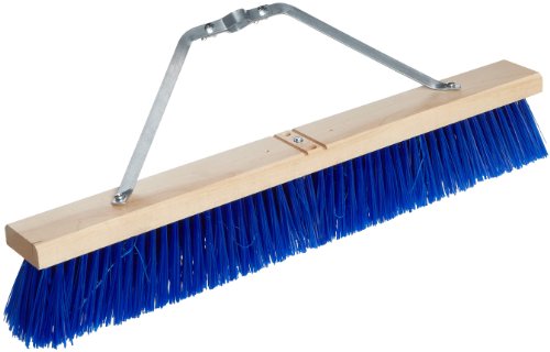 Weiler 44590 24″ Block Size, Hardwood Block, Stiff Blue Polypropylene Fill, Contractor Coarse Sweeping Broom