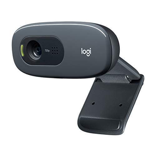Logitech C270 HD Webcam, 720p, Widescreen HD Video Calling,Light Correction, Noise-Reducing Mic, For Skype, FaceTime, Hangouts, WebEx, PC/Mac/Laptop/Macbook/Tablet – Black