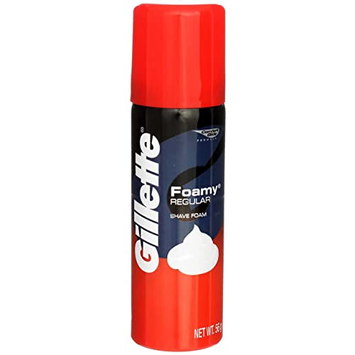 Gillette Foamy Shave Cream, Regular, 2 Oz (56 G) (Pack of 3)