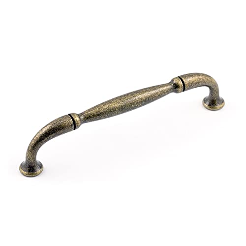 Richelieu Hardware BP2373796BB Hudson Collection 3 25/32 in (96 mm) Center Burnished Brass Traditional Cabinet Pull